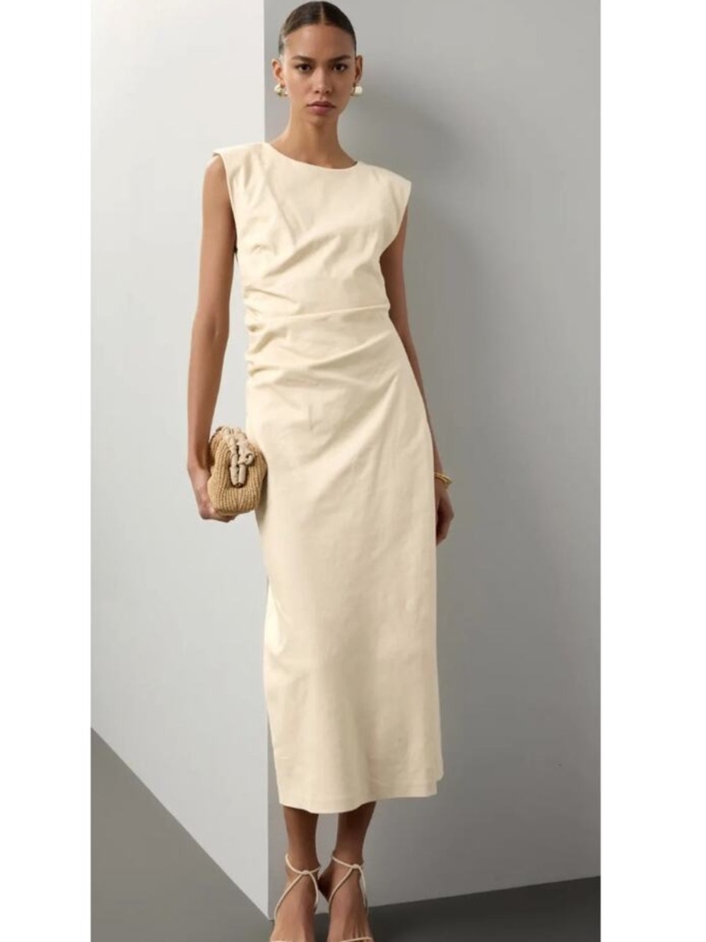 Modern Citizen Off-White Iman Dress Size L